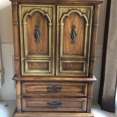 Sears Plaza Del Lago Armoire in Rococo Revival Style