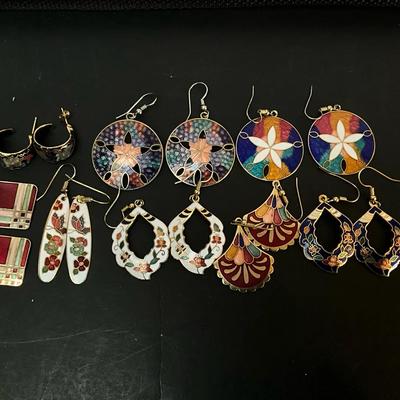Cloisonné Earrings 