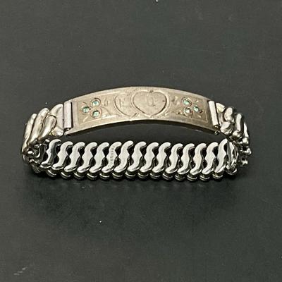 Pitman & Keeler Overhand Sweetheart Bracelet Monogramed F/D
