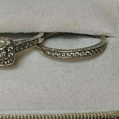 Wedding Set Stamped 14K