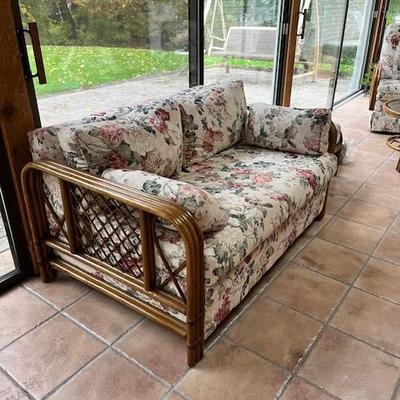 Sale Photo Thumbnail #2: Rattan couch and love seat