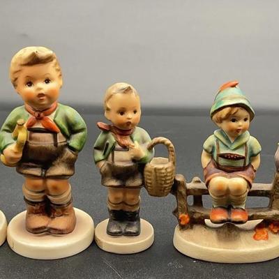 Set of 5 Vintage Goebel Hummel Figurines – “Soloist, Trumpet Boy, Village Boy, Schoolboy & Boy on Fe