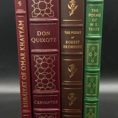 Literary Classics & Poetry Leather Bound Books – WB Yeats, Robert Browning, Don Quixote