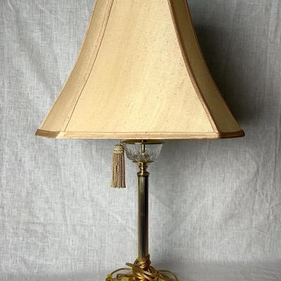 Brass And Glass Table Lamp