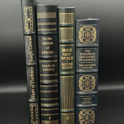 Literary & Historical Classics Leather Bound Books – Conrad, Darwin, Huxley, Morison