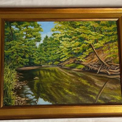 Riverside Serenity – Original Oil Painting by Anthony Casasanto