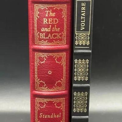 French & European Classics Leather Bound Books – The Red and the Black, Candide