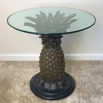 Glass Top Pineapple Table