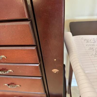 jewelry cabinet with 7 draws 39 x16 x 7