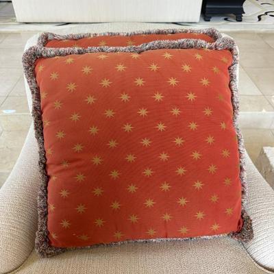 pillows are 16x 16 inches we have two of them