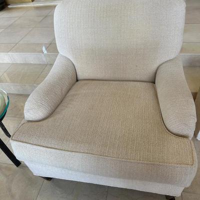 upholstered offf white chairs