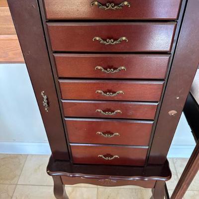jewelry cabinet with 7 draws 39 x16 x 7