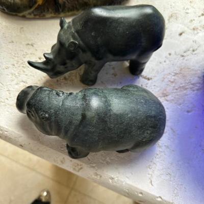 hippo from stone carving