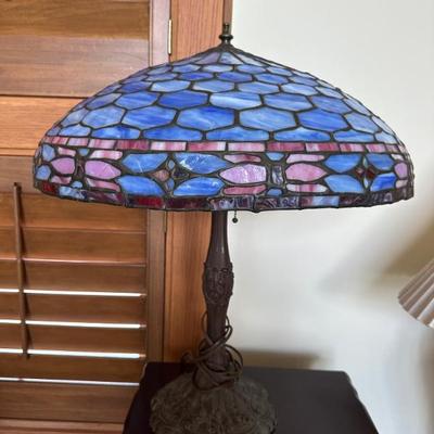 vintage blue lamp 21 wide by 23 " deep
