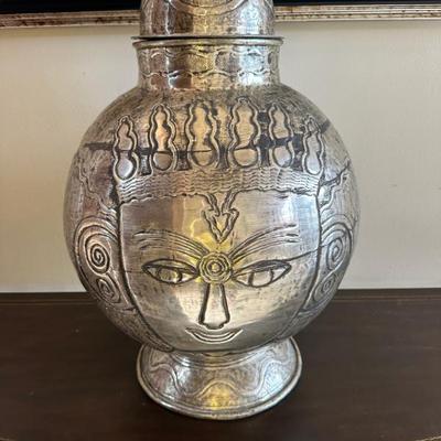india silver vase