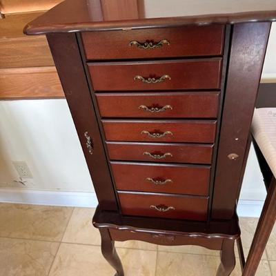 jewelry cabinet with 7 draws 39 x16 x 7