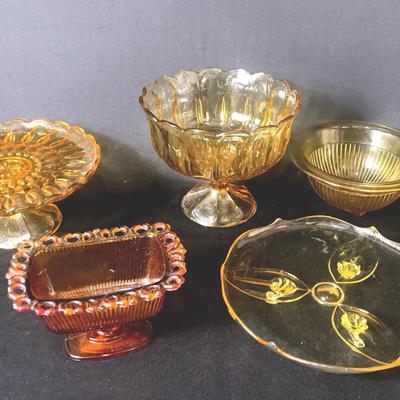 Amber Collection Glass Bowls