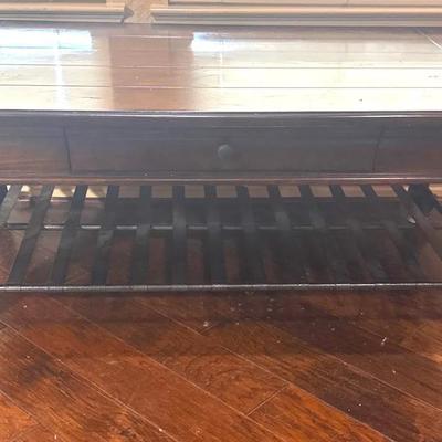 Wood and Iron Coffee Table