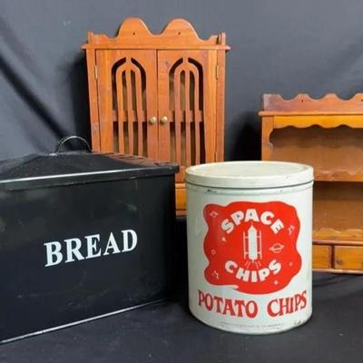 Potato Chip Tin, Bread Bin and Organizers