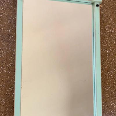 Light Aqua Wood Framed Mirror