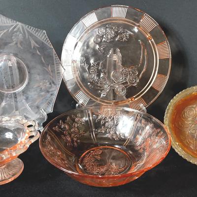 Pink Depression Glass Collection 
