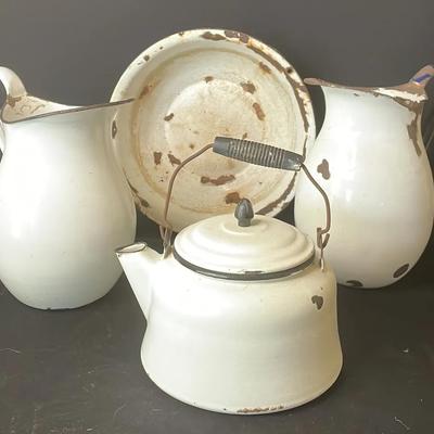 Farmhouse Pitchers, Teapot, And More