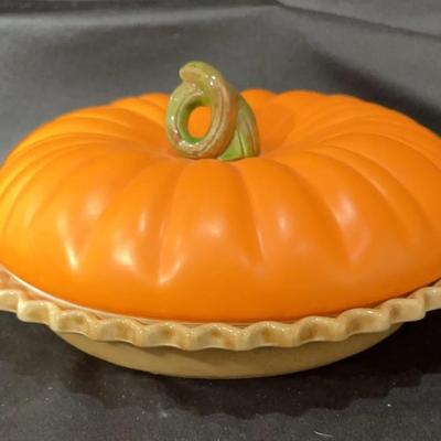 Pumpkin Pie Plate And Lid
