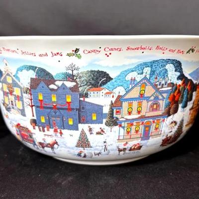 Christmas Bowl By Charles Wysocki