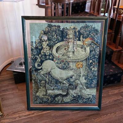 W Morris "Unicorn at the Fountain" tapestry