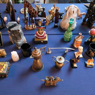 Cultural decor and collectibles from Africa, Egypt, and more