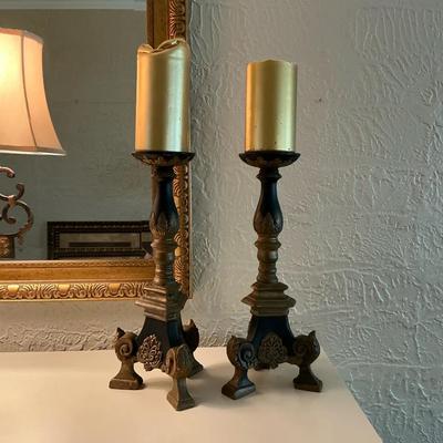 Heavy Resin Candle Stick Holders