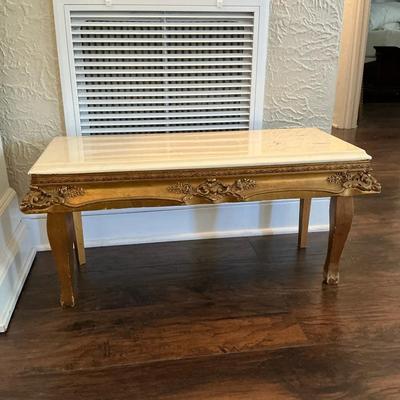Small Gilded Marble Bench