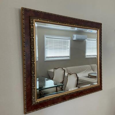 Rectangular Gold & Brown Toned Decorative Mirror