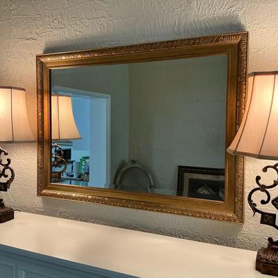 Gold Beveled Mirror 