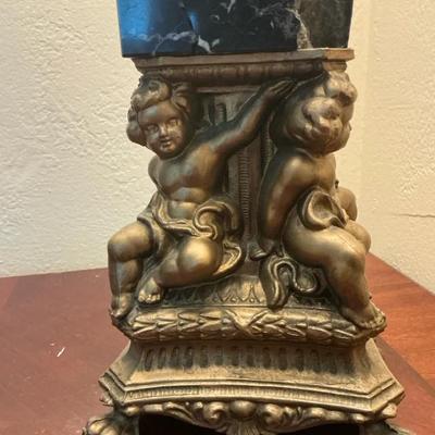 Cherubs Cast Iron Lamp Base Or Pedestal