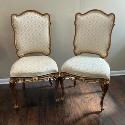 Louis XVI Style Gilt Wood Chairs