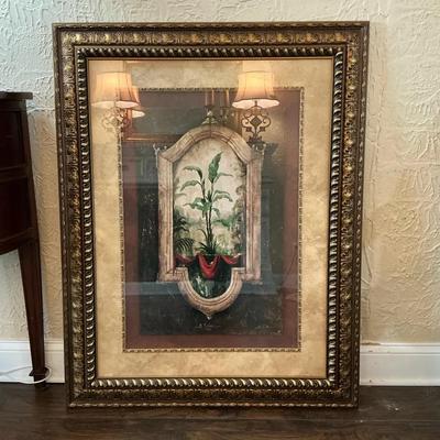 Large Wood Framed Majestic Palm