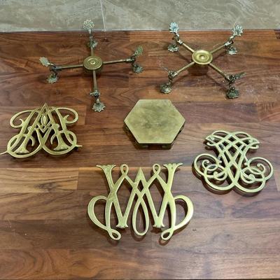 Vintage Brass Pot Holders