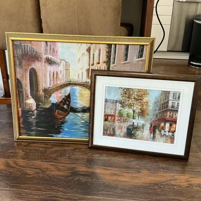 Colorful Gondola & Couple In The City
