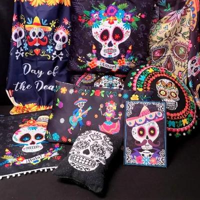 Plenty Of Pretty Pillows And Hanging Holiday Decor