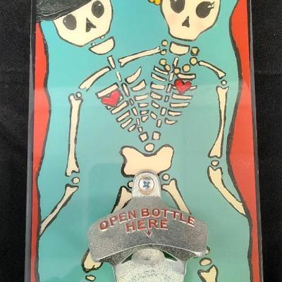 Day Of The Dead Unique Bottle Opener Signed Made in the USA by Sweet Art Attack