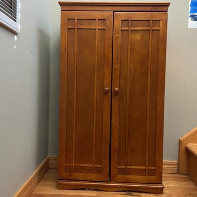 Solid Wood 2-Door Cabinet – 37”H x 17”W x 12”D