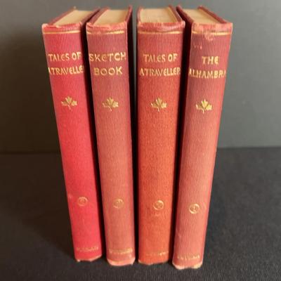 Washington Irving Vintage Book Collection – The Sketch Book, Alhambra & Tales of a Traveller