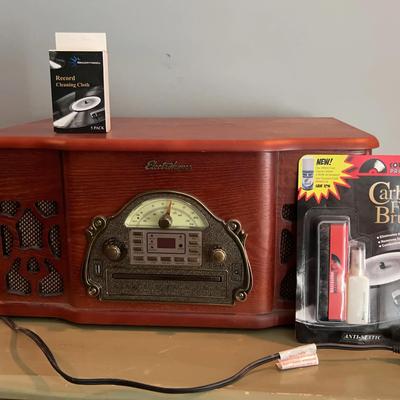 Electrohome Wooden Record Player – 9"H x 18"W x 12.5"D