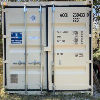 Budget Box 20 ft Shipping Storage Container – 20′L x 8′W x 8′6″H, like new, seal intact