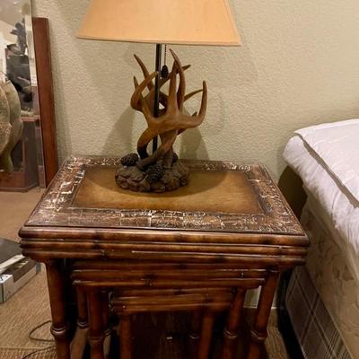 Nesting tables / lamp 