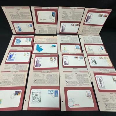 Lot 218: Official International Tributes To Statue Of Liberty  Stamp Collection