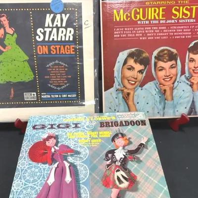 Lot 123:  1950s Vocal & Musical LP Collection – Kay Starr, McGuire Sisters, Lerner & Loewe Gigi/Brig