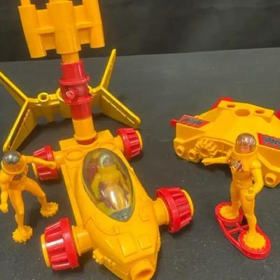 Lot 132:  1970s Fisher-Price Adventure People Space Set with Figures and Vehicles