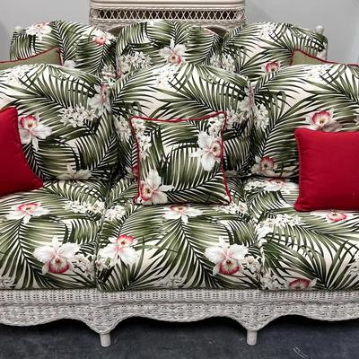 Lot 316: 5-Piece Wicker Patio or Sunroom Furniture Set